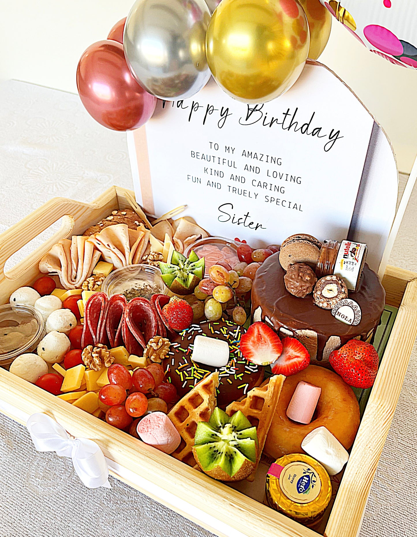 Royal cheese tray with Cake and Donuts