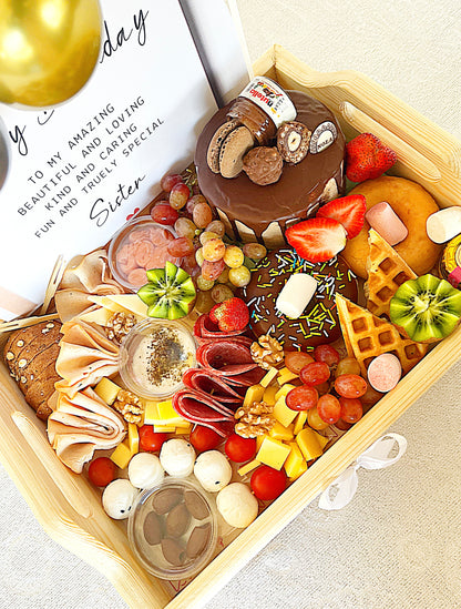 Royal cheese tray with Cake and Donuts