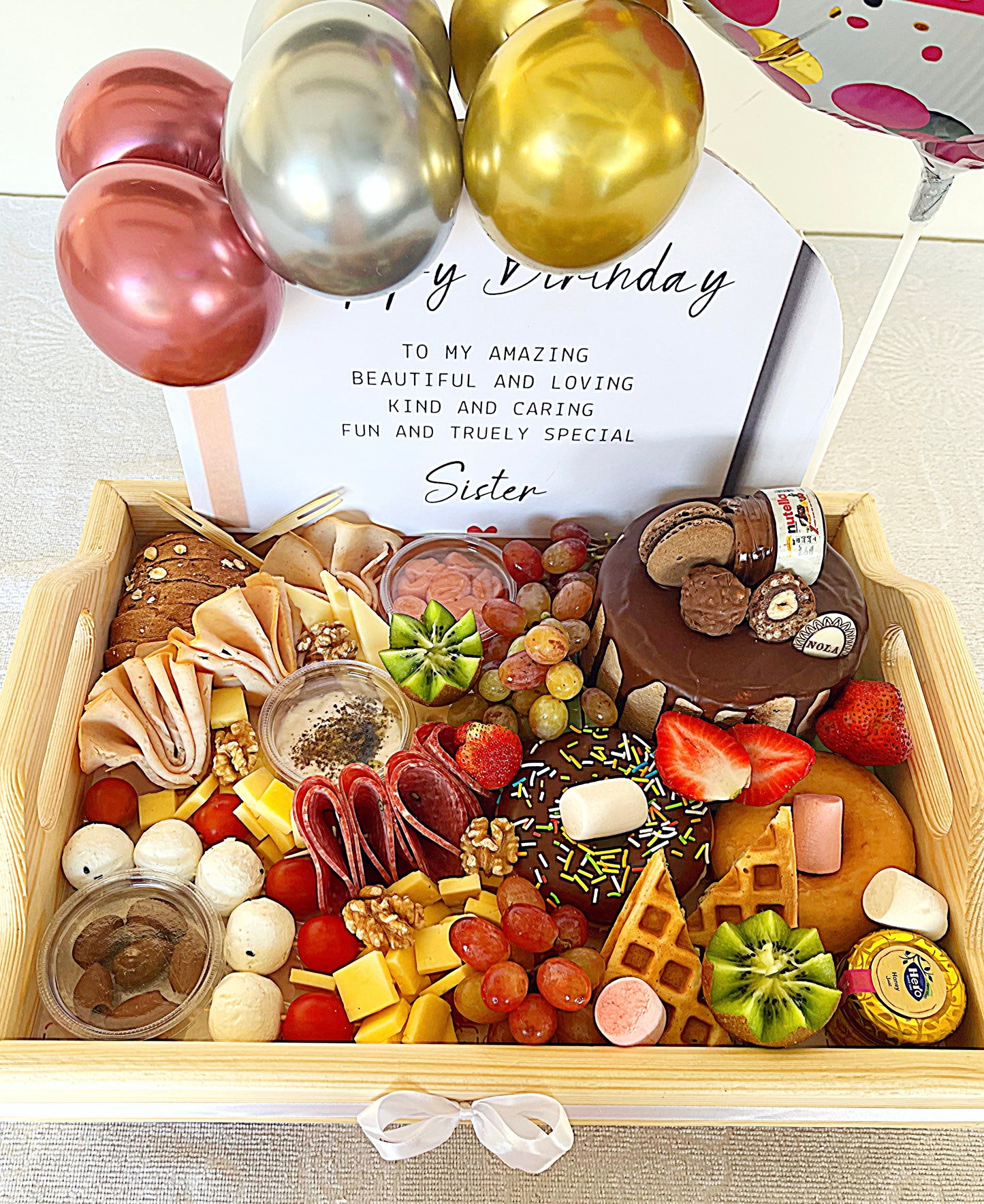 Royal cheese tray with Cake and Donuts