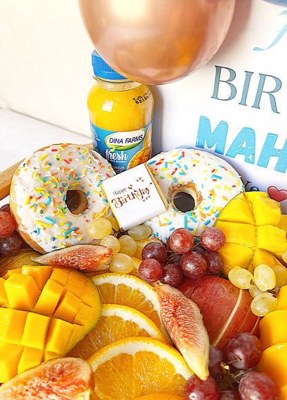 Royal Fruit Tray with a Cake